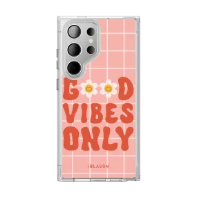 Galaxy S24 Ultra Halo MagSafe Cute Phone Case - Retro Good Vibes Flexible Texture Protective Form