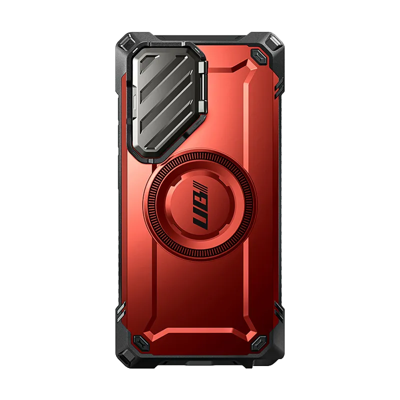 Galaxy S24 Ultra Unicorn Beetle MAG XT Bumper Case -Metallic Red Soft Detail