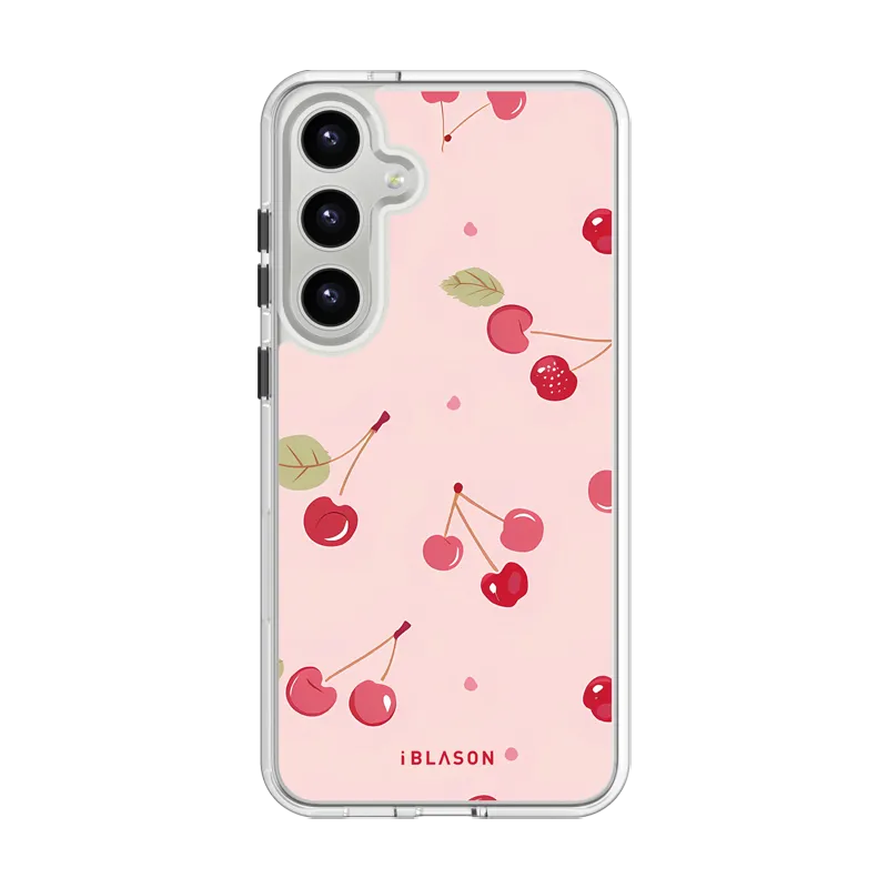 Galaxy S25 Halo MagSafe Cute Phone Case - Cherry on Top Comfort touch Clear Protection