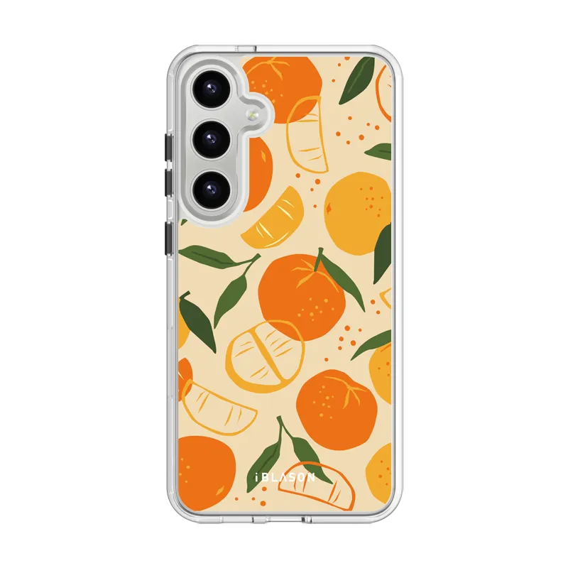 Galaxy S25 Halo MagSafe Cute Phone Case - Oranges & Lemons Light Edge