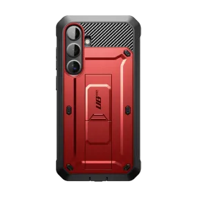 Luxury Layer Texture Galaxy S25 Plus Unicorn Beetle PRO Rugged Case-Metallic Red