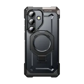 Flexible Edge Texture Smooth Layer Galaxy S25 UB Grip MagSafe Phone Case-Black