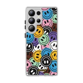 Premium Build Layer Galaxy S25 Ultra Halo MagSafe Cute Phone Case - Rainbow Smiles