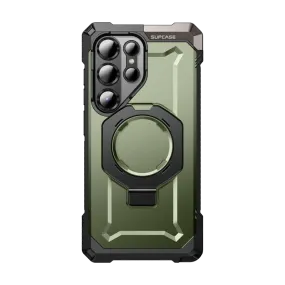 Galaxy S25 Ultra UB Grip MagSafe Phone Case-Dark Green Shock Cushion Rugged Design Style