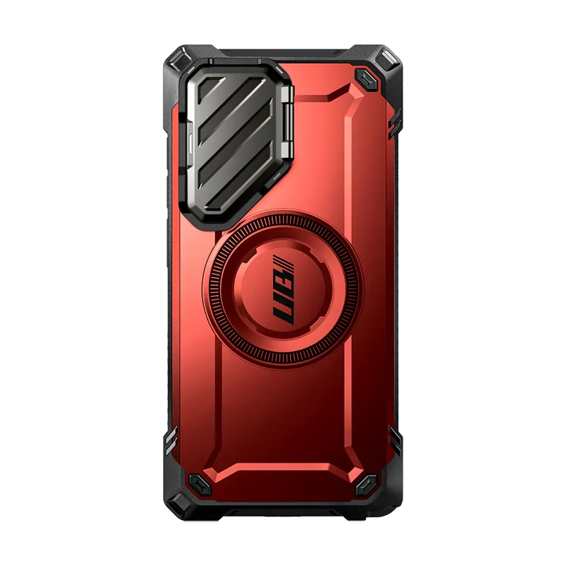 elegant design Durable Build Texture Galaxy S25 Ultra Unicorn Beetle MAG XT Bumper Case -Metallic Red