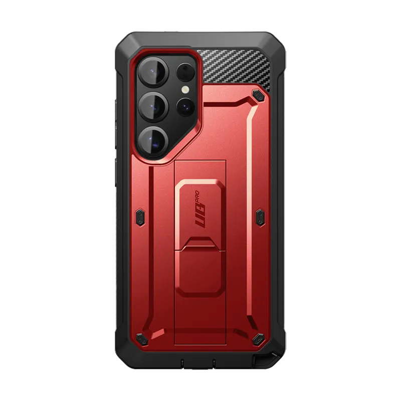 Minimal Frame Galaxy S25 Ultra Unicorn Beetle PRO Rugged Case-Metallic Red