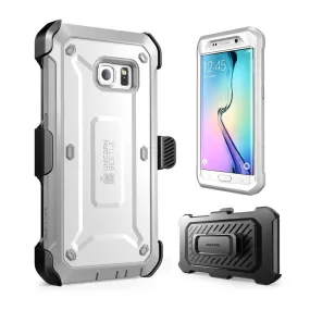 Protective Quality Galaxy S6 Edge Unicorn Beetle Pro Rugged Holster Case-White