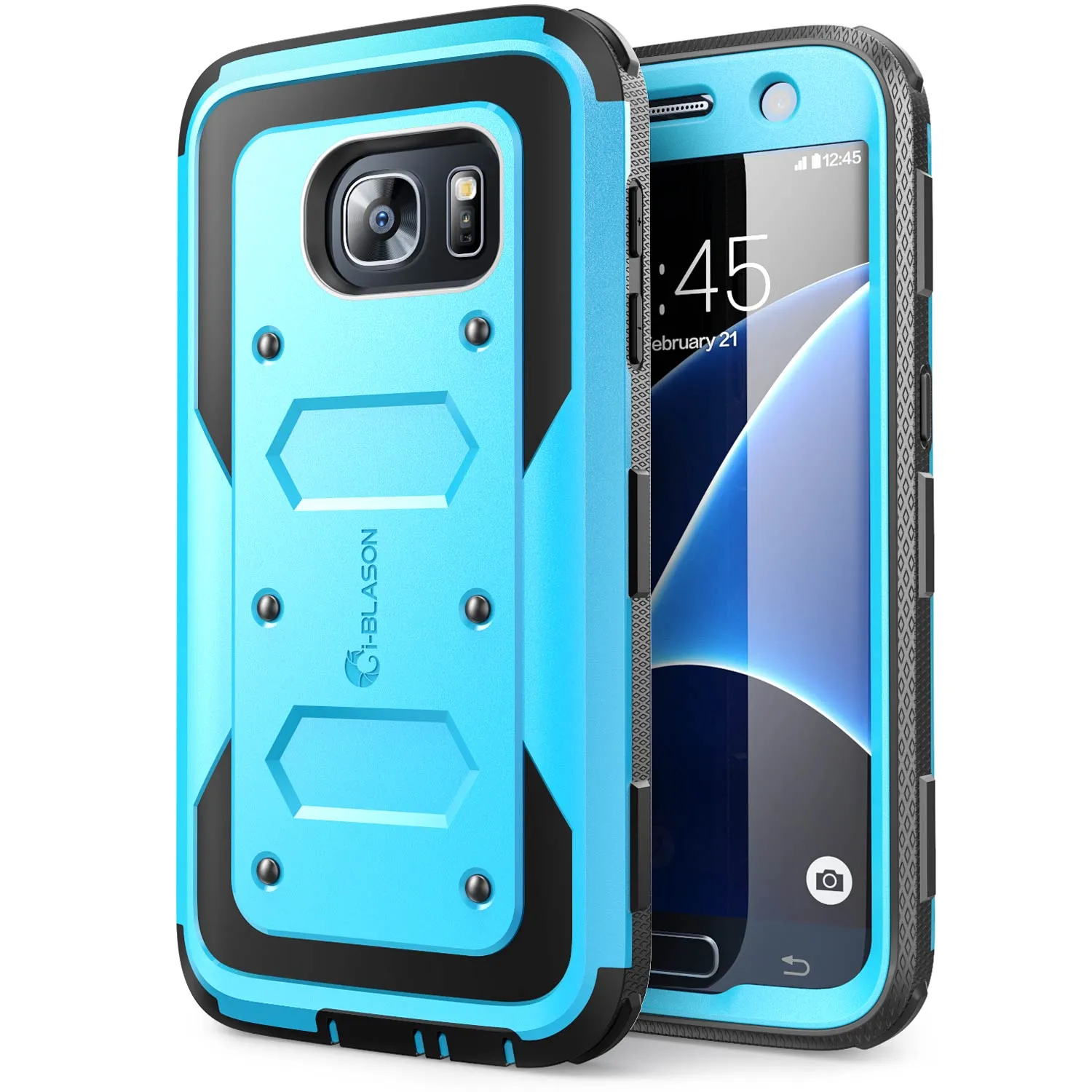 Galaxy S7 Armorbox Case - Blue Fashion Look