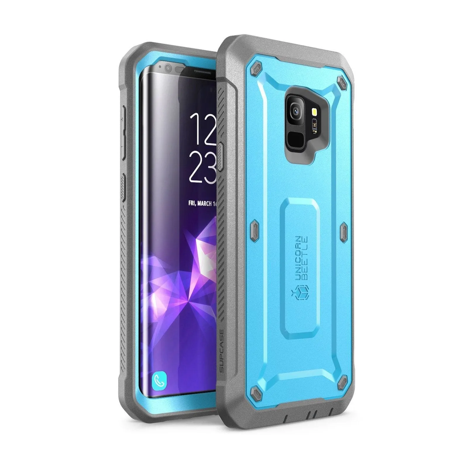 Galaxy S9 Unicorn Beetle Pro Full Body Rugged Holster Case-Blue Matte Edge