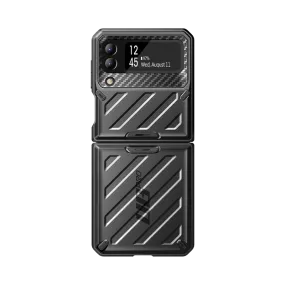 Galaxy Z Flip3 Unicorn Beetle PRO Rugged Case with Belt Clip-Black Hybrid Finish Texture Textured Grip