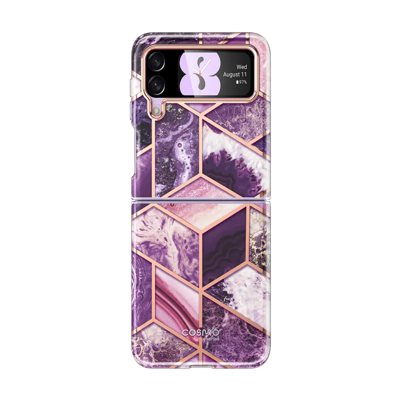 Galaxy Z Flip4 Cosmo - Marble Purple Flexible Grip Texture