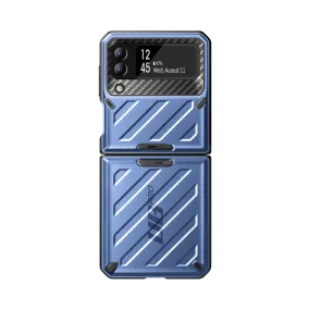 Galaxy Z Flip4 Unicorn Beetle PRO Rugged Case with Belt Clip-Metallic Blue Protective Form Fit