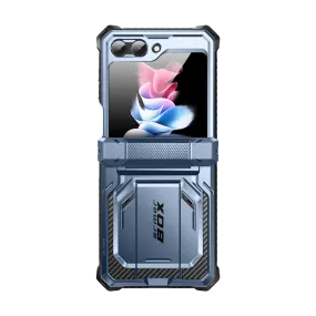 Stylish Detail Layer Smooth Design Galaxy Z Flip5 Armorbox - Metallic Blue