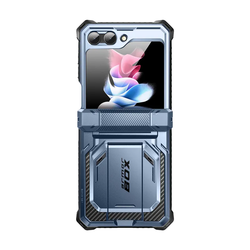 Stylish Detail Layer Smooth Design Galaxy Z Flip5 Armorbox - Metallic Blue