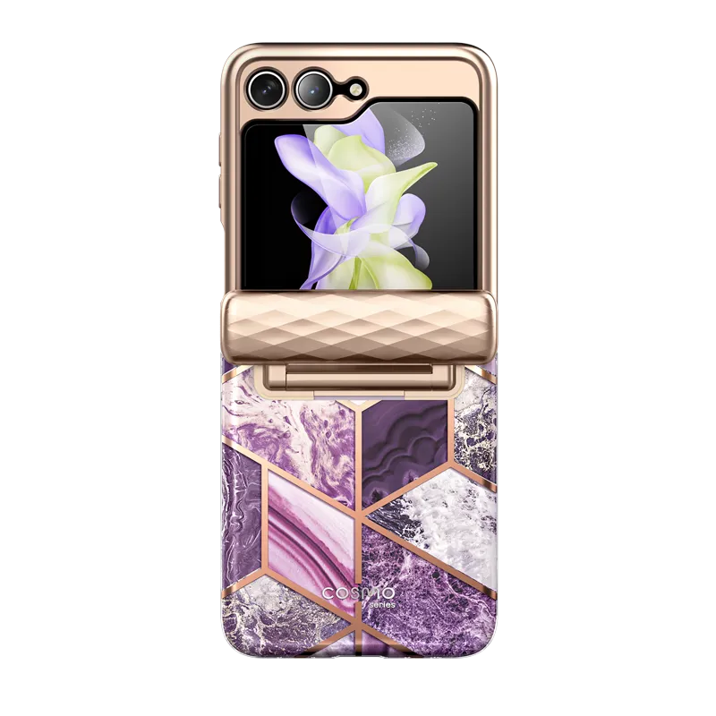 Elegant Shield Shock Surface Galaxy Z Flip5 Cosmo - Marble Purple