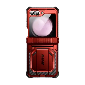Fashion Choice Elegant Surface Galaxy Z Flip6 Armorbox - Metallic Red