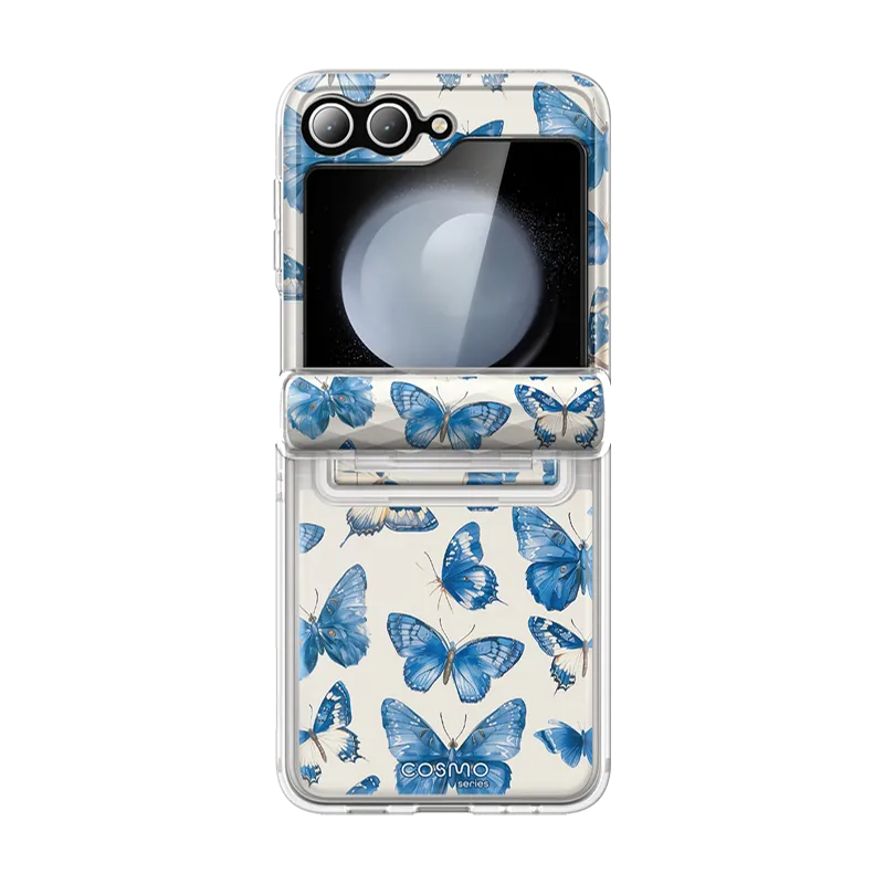 Galaxy Z Flip6 Cosmo - Blue Butterfly Vivid Surface Detail