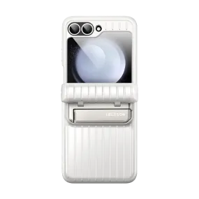 Luxury Texture Finish Galaxy Z Flip6 Journey - White