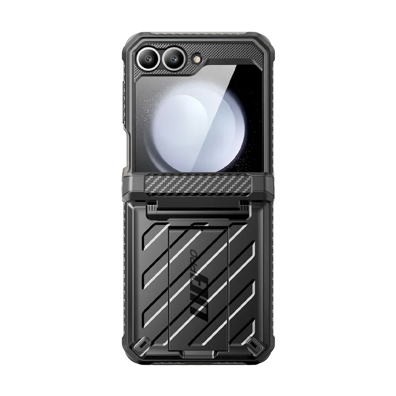 Galaxy Z Flip6 Unicorn Beetle PRO Rugged Case with Belt Clip-Black Drop Protection Modern Pattern