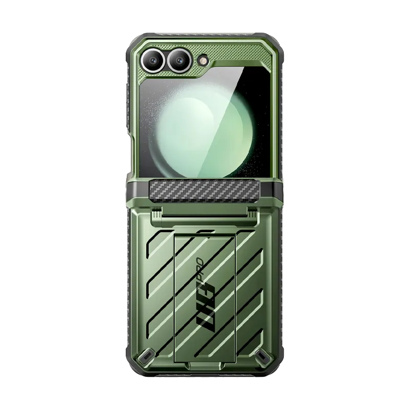 Durable Protection Layer Galaxy Z Flip7 FE Unicorn Beetle PRO Rugged Case with Belt Clip-Dark Green