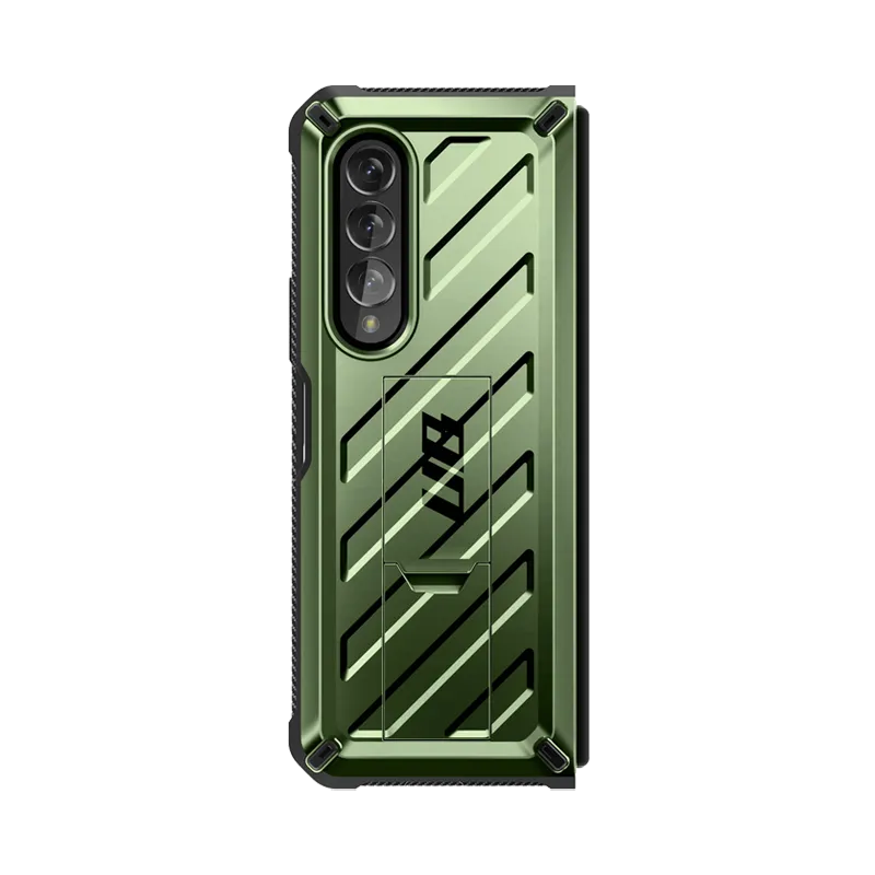 Galaxy Z Fold3 Unicorn Beetle Kickstand Case with Screen Protector-Dark Green elegant design