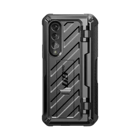 Galaxy Z Fold3 Unicorn Beetle PRO Rugged Case with S-Pen Holder-Black Premium Surface