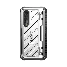 Galaxy Z Fold3 Unicorn Beetle PRO Rugged Case with S-Pen Holder-Silver Protective Texture Finish