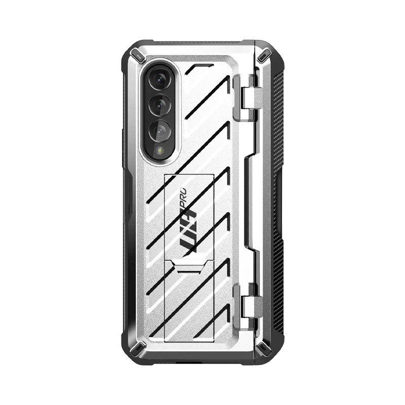 Galaxy Z Fold3 Unicorn Beetle PRO Rugged Case with S-Pen Holder-Silver Protective Texture Finish