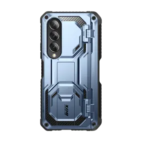 Luxury Detail Texture Galaxy Z Fold4 Armorbox - Metallic Blue