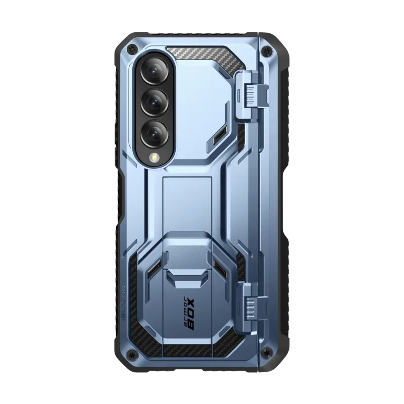 Luxury Detail Texture Galaxy Z Fold4 Armorbox - Metallic Blue