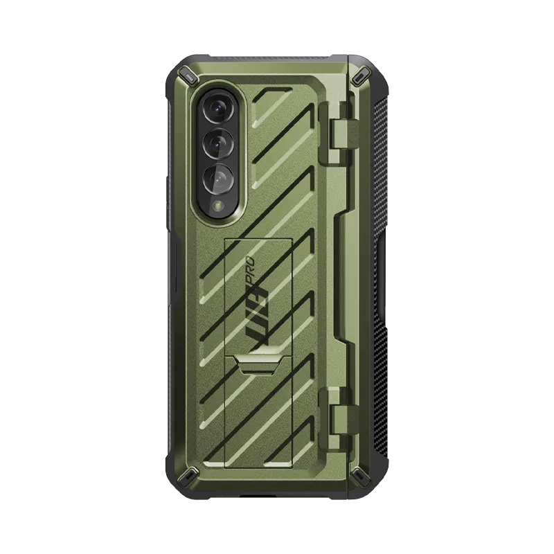 Galaxy Z Fold4 Unicorn Beetle PRO Rugged Case with S-Pen Holder-Dark Green Flexible Grip Flexible Layer Design