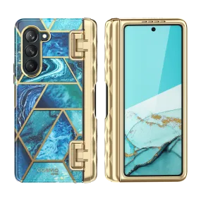 Durable Surface Smooth Pattern Design Galaxy Z Fold5 Cosmo Pro - Ocean Blue