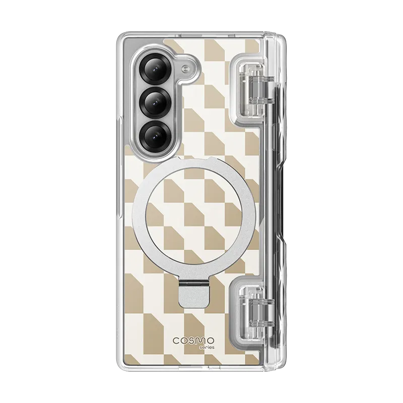 Anti glare Vibrant pattern Galaxy Z Fold6 Cosmo Pro - Brown Checker