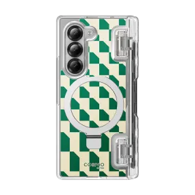Galaxy Z Fold6 Cosmo Pro - Green Checker Anti Slip
