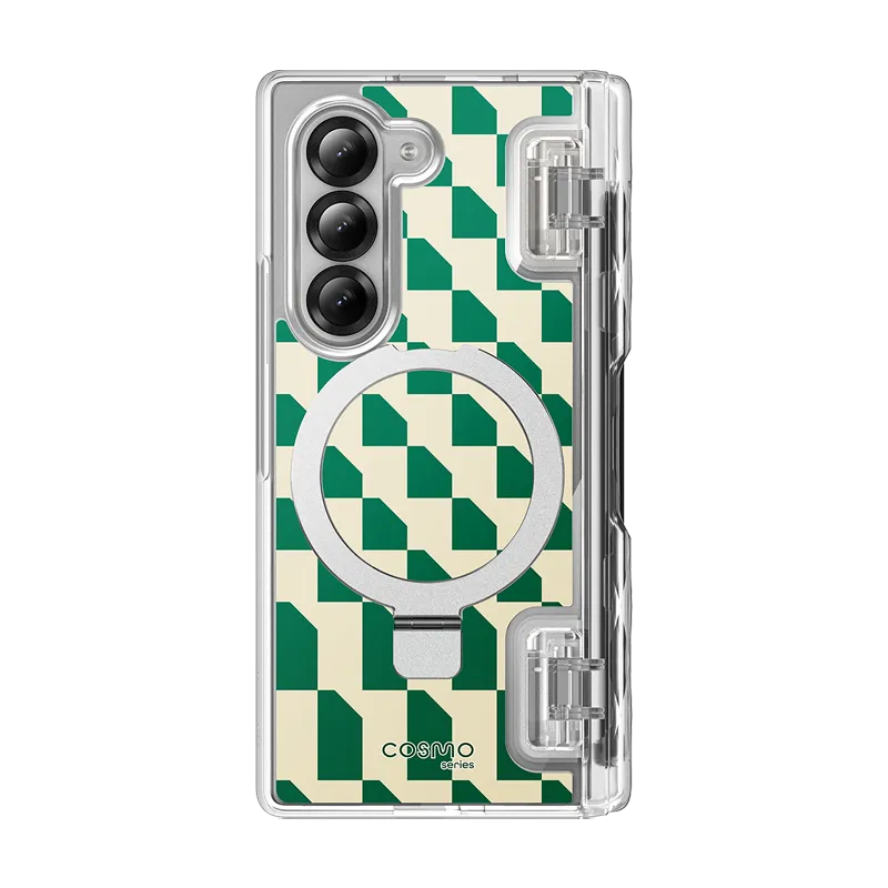 Galaxy Z Fold6 Cosmo Pro - Green Checker Anti Slip