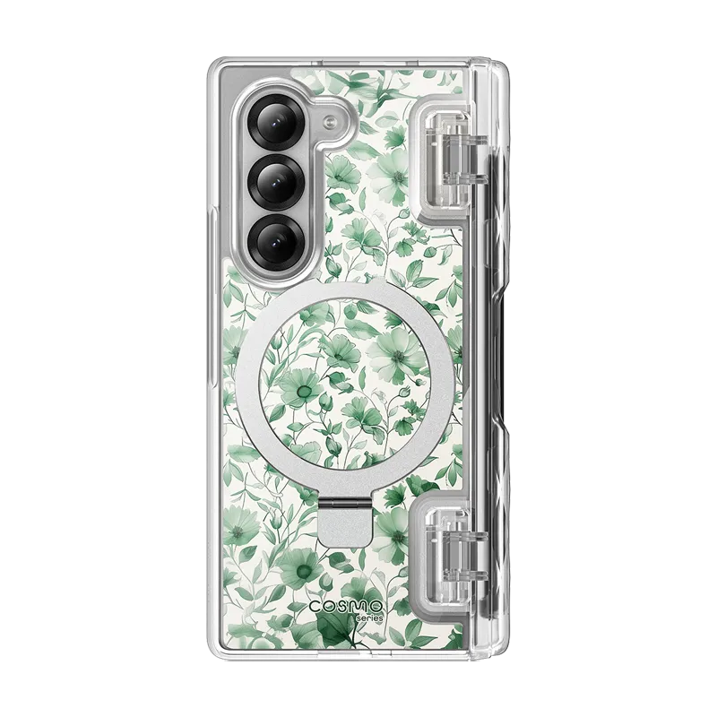 Durable Detail Strong Texture Galaxy Z Fold6 Cosmo Pro - Green Floral