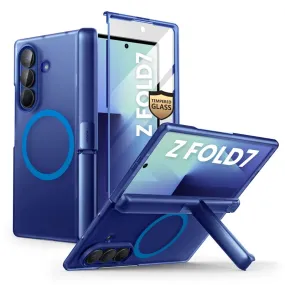 Galaxy Z Fold7 Cosmo Case - Blue Stylish frame Protective Edge
