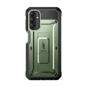 Galaxy A14 Unicorn Beetle Pro Rugged Holster Case-Dark Green Flexible Edge Texture