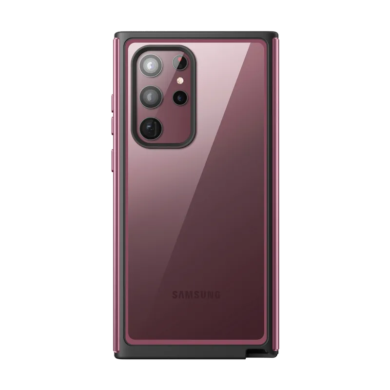 Gloss Finish Galaxy S22 Ultra Unicorn Beetle EDGE XT Bumper Case-Burgundy