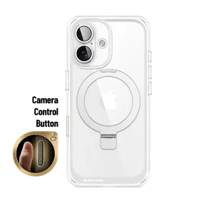 Vibrant Colors Shock Surface iPhone 16 6.1 inch Unicorn Beetle MAG Stand Slim Clear MagSafe Camera Control Button Case-Clear