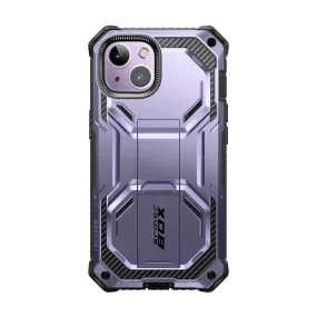 Stylish frame Color Finish iPhone 14 Plus Armorbox Case - Metallic Purple