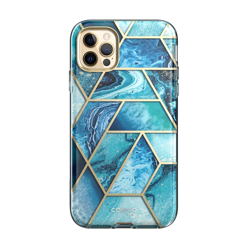 iPhone 14 Pro Max Cosmo Case - Ocean Blue Refined Pattern Modern Texture Build