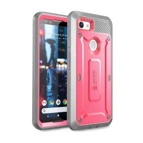 Google Pixel 3 Unicorn Beetle Pro Rugged Holster Case with Screen Protection-Pink Comfort Material