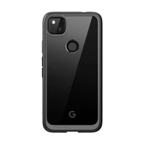 Protective Quality Modern Texture Look Google Pixel 4a (2020) Unicorn Beetle Style Clear Case-Black