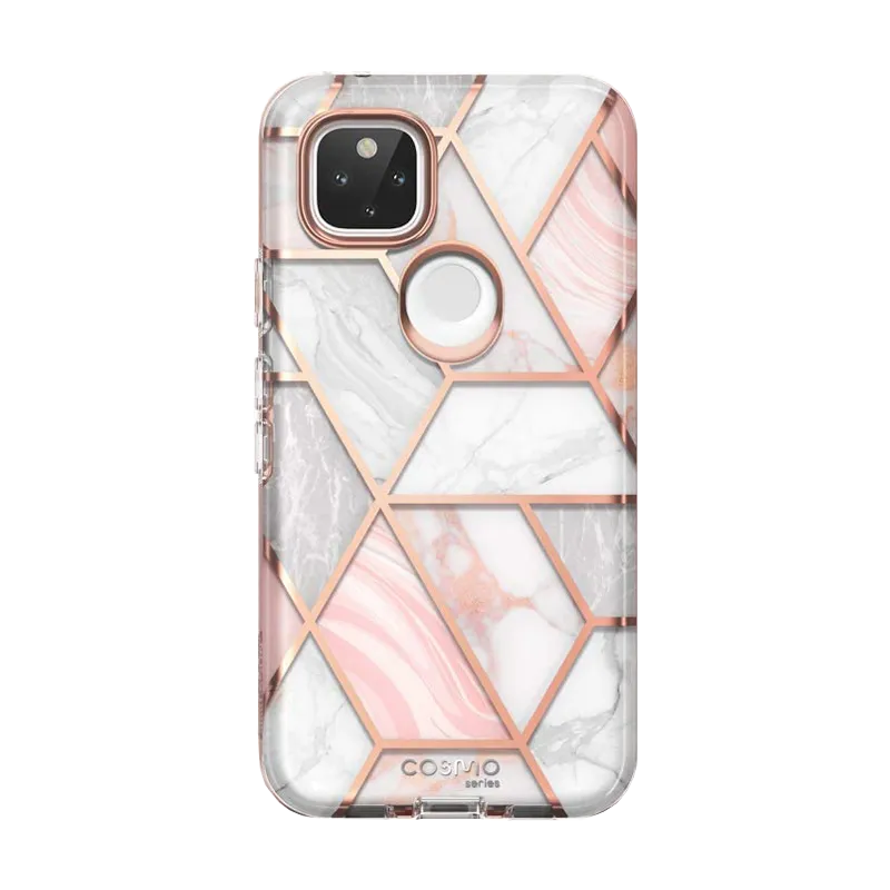 Google Pixel 5 Cosmo Case - Marble Pink Durable Texture Finish