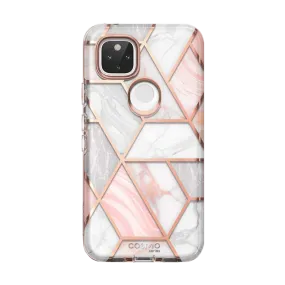 Google Pixel 5 Cosmo Case - Marble Pink Durable Texture Finish