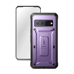 Google Pixel 6 Pro Unicorn Beetle PRO Rugged Holster Case-Metallic Purple Rugged Grip Rugged Feel
