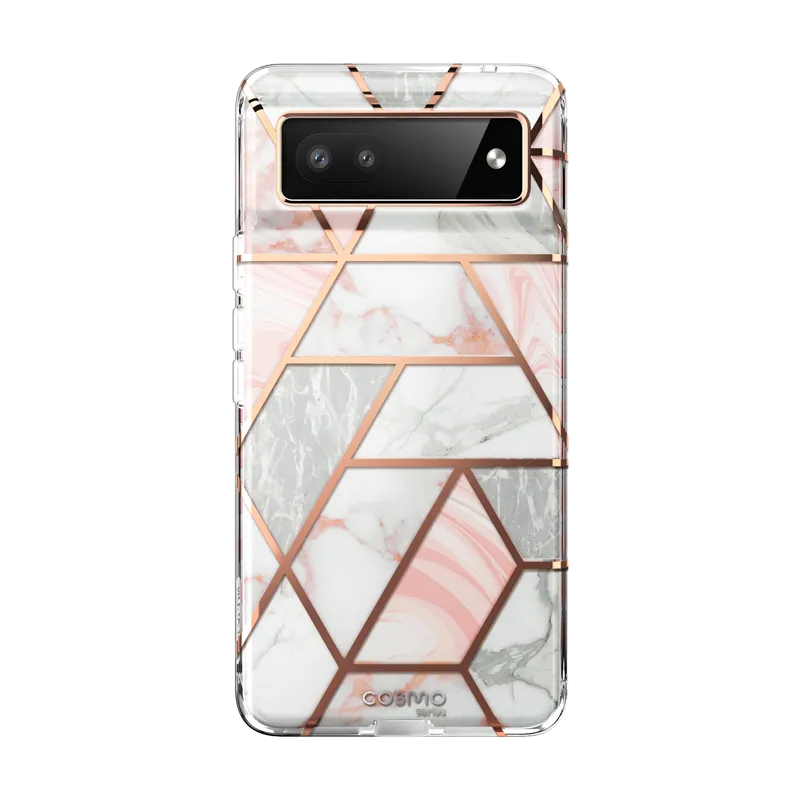 Google Pixel 6A Cosmo Case - Marble Pink Unisex Design