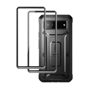 Elegant Layer Texture Durable Texture Layer Google Pixel 6a Unicorn Beetle PRO Rugged Holster Case-Black