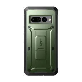 Google Pixel 7 Pro Unicorn Beetle PRO Rugged Holster Case-Metallic Green Modern Texture Look